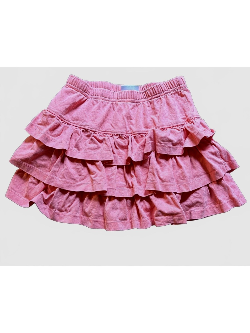 Hanna Andersson pink tiered ruffle skirt size 120